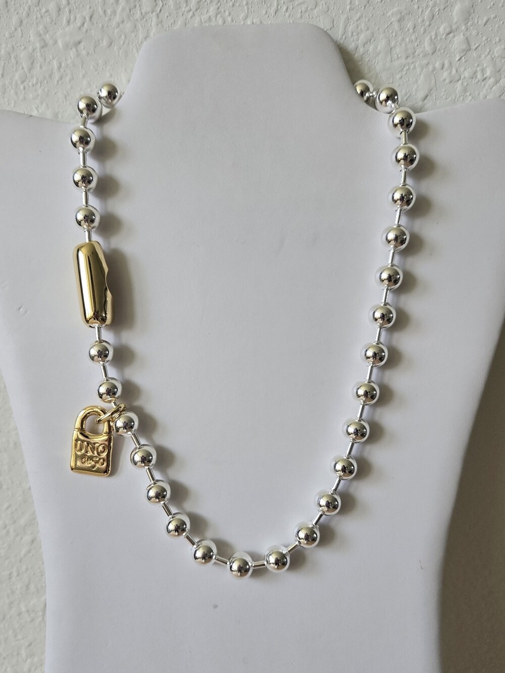 UNO de 50 Necklace • SNOFLAKE • Double Tone • Silver/Gold • New Model 2026